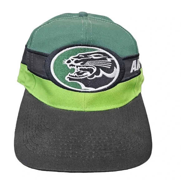 Artic Cat Snowmobile Hat Snapback Racing Cap Embroidered Cat and Logo Green - Picture 1 of 6